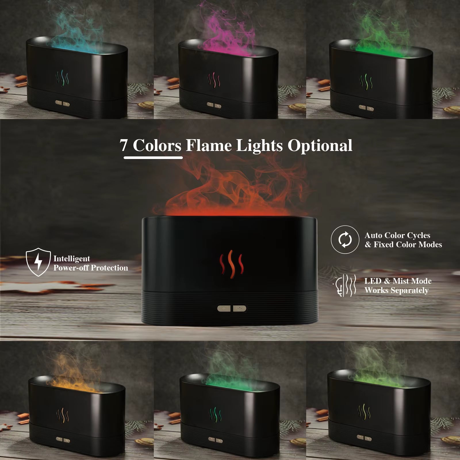 Flame Diffuser & Essential Oils Collection (20 pcs)