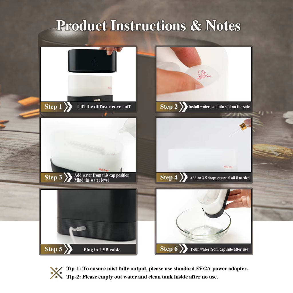 Flame Diffuser & Essential Oils Collection (20 pcs)