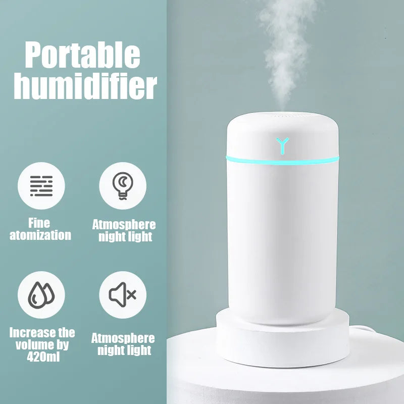 AromaGlow 420 ml Portable Humidifier