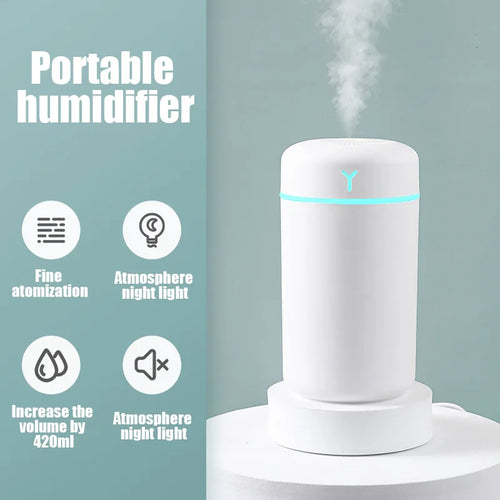 AromaGlow 420 ml Portable Humidifier